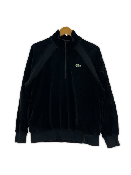 Supreme ジャケット LACOSTE Velour Half-Zip Track Top BLK S