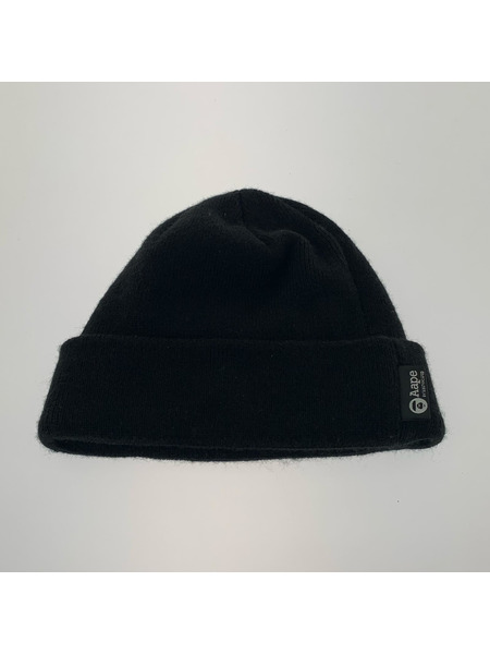 A BATHING APE ニットキャップ AAPE 黒