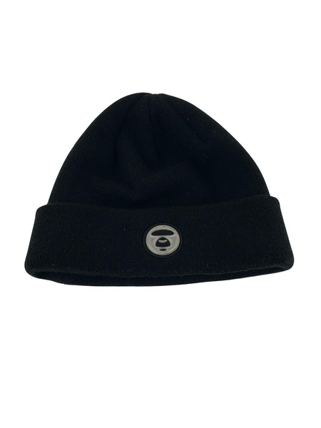 A BATHING APE ニットキャップ AAPE 黒