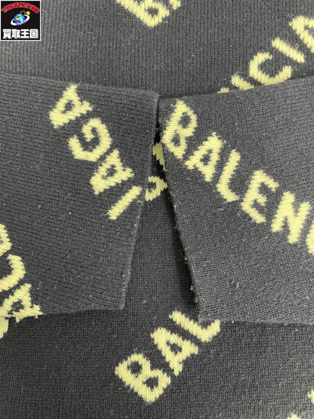 メンズラグ衣料 20AW ALL OVER LOGO CREWNECK/S/ネイビー