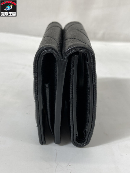 コンパクトウォレット YSL 三つ折り財布　黒
