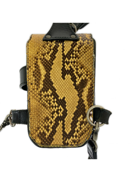 ソノ他バッグ UNISON DEPT パイソン レザー ウエストポーチ