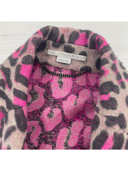 STELLA McCARTNEY レオパード柄チェスターコート 38 ピンク