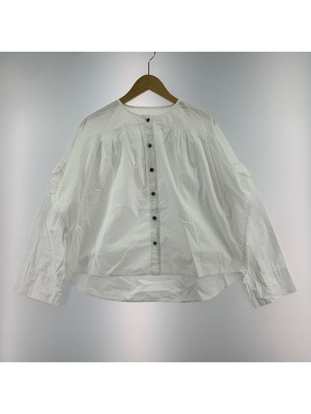 imakokoni ladies. 長袖シャツ imakokoni ladies フリルブラウス 白