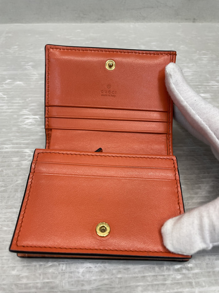 GUCCI GGマトラッセ カードケースウォレット オレンジ 723786-493075