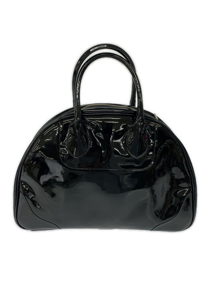 JUNYA WATANABE COMME des GARCONS ハンドバッグ パテントレザー エナメル 黒