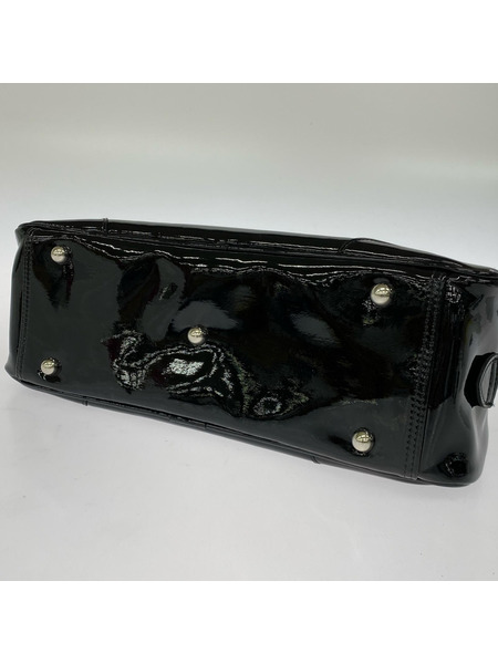 JUNYA WATANABE COMME des GARCONS ハンドバッグ パテントレザー エナメル 黒