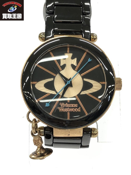 Vivienne Westwood 黒 時計 チャームクォーツ時計となります - www