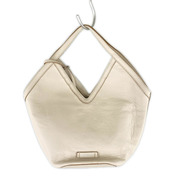 GIANNI CHIARINI ハンドバッグ レザーハンドバッグ アイボリー