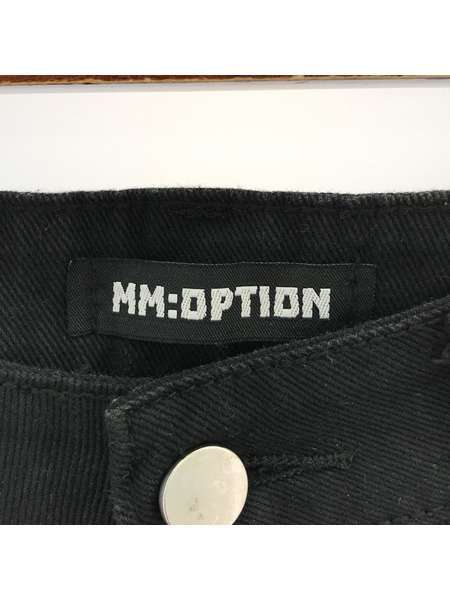 MM:OPTION ミリオプション ダメージ加工 ブラックデニム