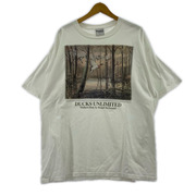 OLD・VINTAGE 半袖Tシャツ・カットソー marathon apparel 魚柄 白 (XL)