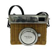 kate spade new york カメラ型カゴバッグ シルバー×ベージュ