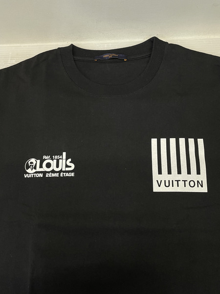 LOUIS VUITTON Back Flower Print S/S Tee XXL 黒 RM192 NPL HHY07W