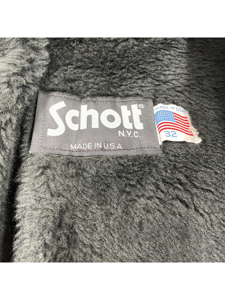 schott 641SP シングルライダースジャケット ボアライナー付キ 32/XS[値下]