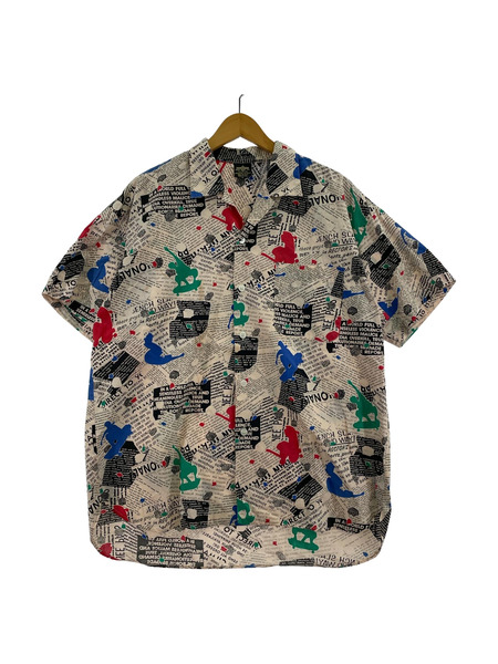 OLD・VINTAGE 半袖シャツ 70s 総柄オープンカラーシャツ