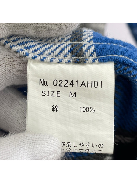 HYSTERIC GLAMOUR 長袖シャツ ヘビーネルシャツ ブルー バックプリント