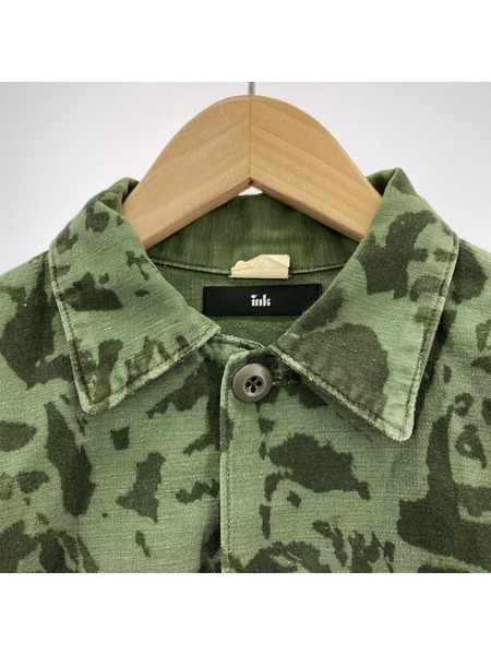 ink 長袖シャツ プリントミリタリーシャツ/MAKE SOME NOISE[値下]