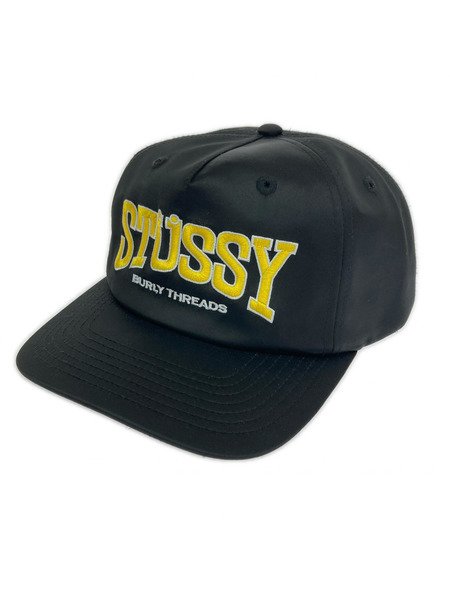 STUSSY キャップ MID-DEPTH BURLY THREADS SNAPBACK 黒