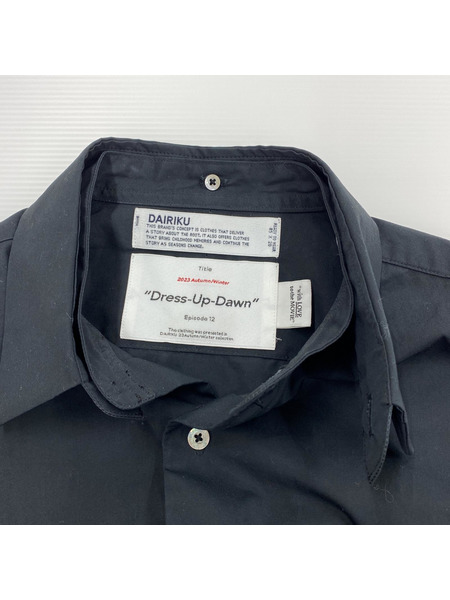 DAIRIKU 23AW Dress L-S Shirt (M) ブラック[値下]