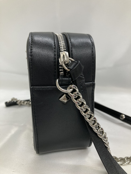 JIMMY CHOO ショルダーバッグ スタッズ カメラバッグ 黒