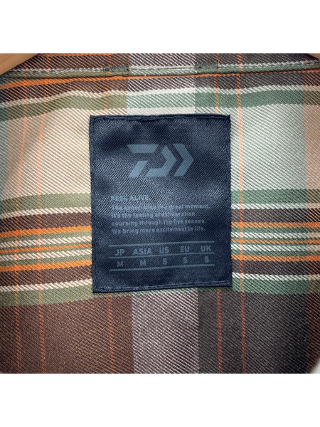 DAIWA PIER39 長袖シャツ TECH REGULAR COLLAR SHIRTS 茶 (S)
