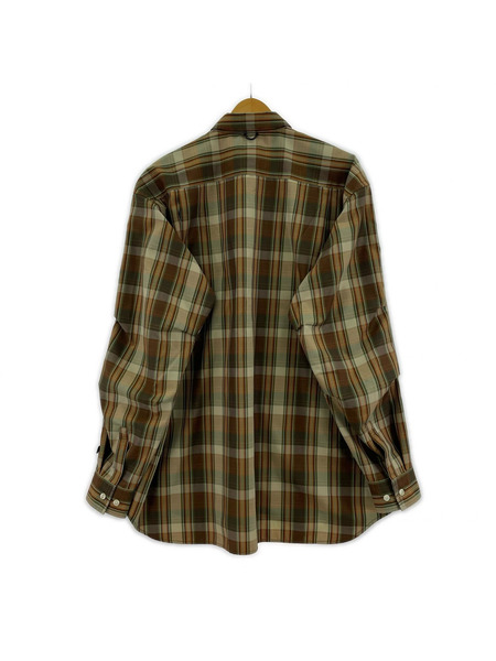 DAIWA PIER39 長袖シャツ TECH REGULAR COLLAR SHIRTS 茶 (S)