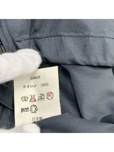 90s A BATHING APE 三角黒タグ ナイロンサイクルジャケット L 黒