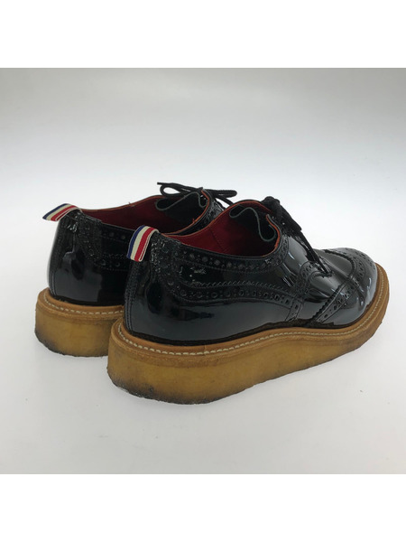 Tricker's シューズ ×SEVESKIG パテントレザー ウィングチップ 黒