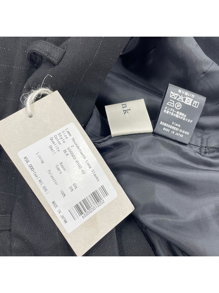 blank Lame Houndstooth Lomg Slacks 2 ブラック