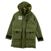 adidas ダウンジャケット レイヤードダウンジャケット カーキ XS