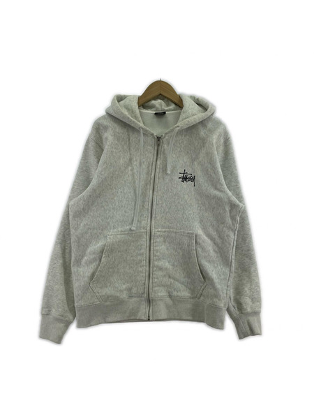 STUSSY パーカー(ジップアップ) zip hoodie(M)