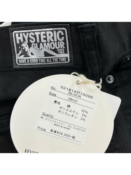 HYSTERIC GLAMOUR パンツ WICKED STAR プリント Sチノスリムパンツ 黒
