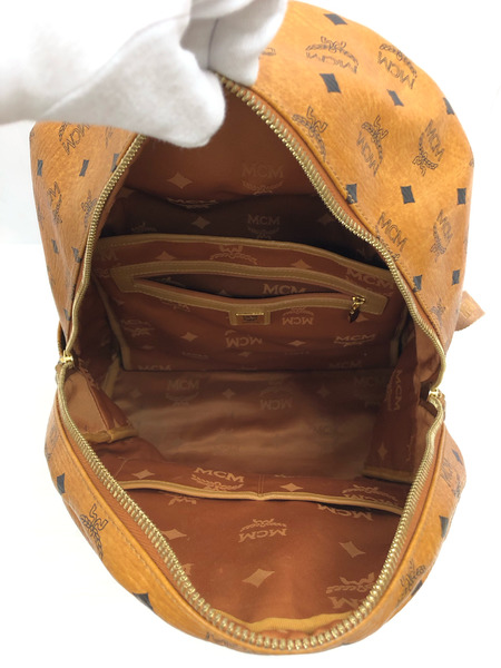MCM リュックサック 茶 ※状態△