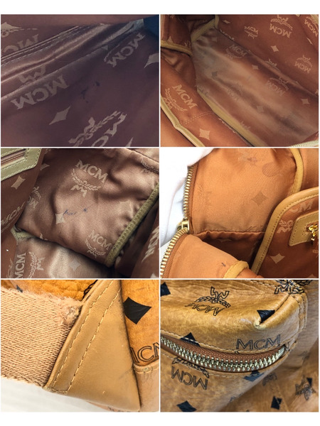 MCM リュックサック 茶 ※状態△