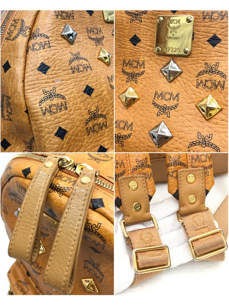 MCM リュックサック 茶 ※状態△