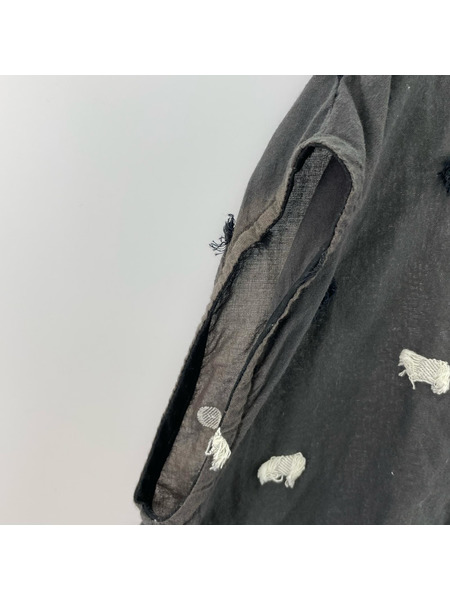 タンクトップ tumugu: パネルカットジャガード プルオーバーブラウス