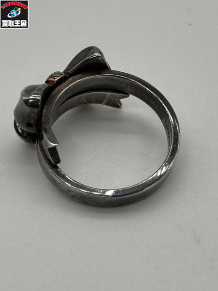 TIFFANY&Co ティファニー リボン　リング 10号 シルバー 18金