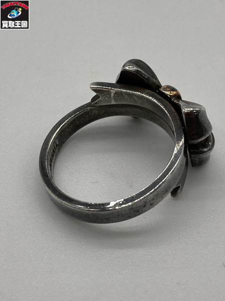 TIFFANY&Co ティファニー リボン　リング 10号 シルバー 18金