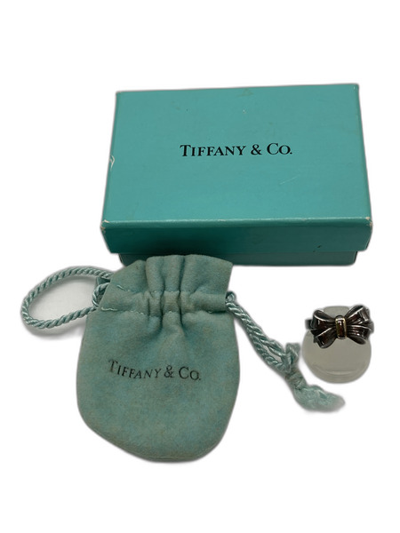 TIFFANY&Co ティファニー リボン　リング 10号 シルバー 18金