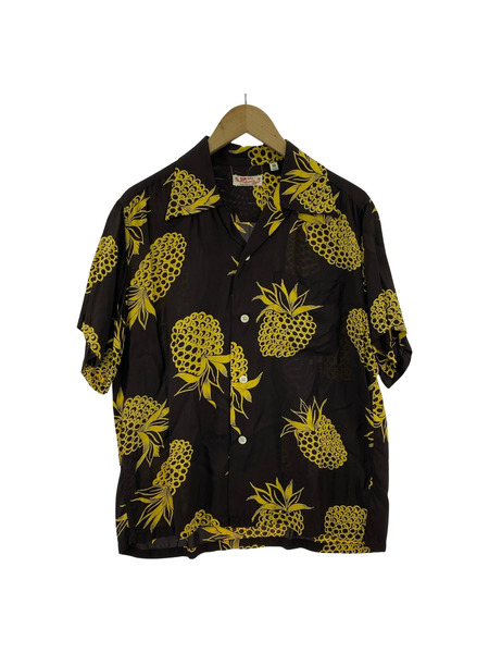 SUN SURF 半袖シャツ SizeM BLK 総柄