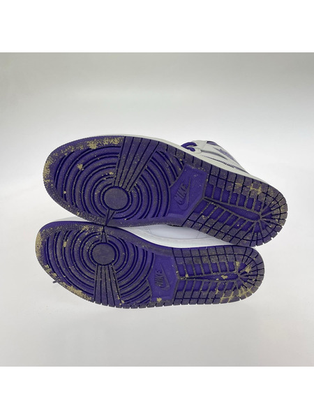 NIKE スニーカー Air Jordan 1 HiSatin Snake 26cm PUP