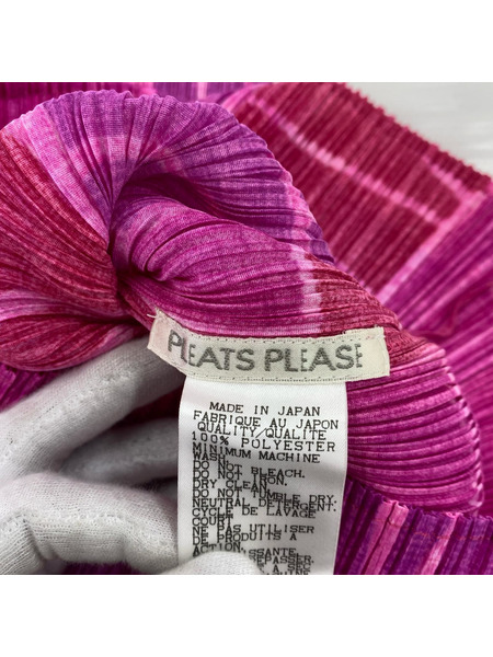 PLEATS PLEASE ソノ他 ブロック柄 ピンク (3)
