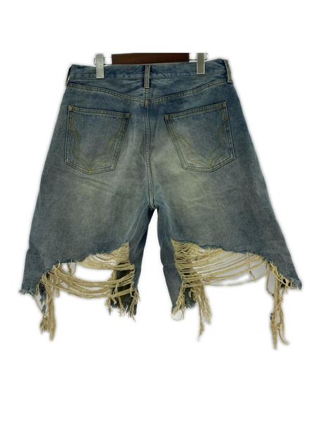 JUN/NAKAYAMA JN RIPPED DENIM SHORTS (30)