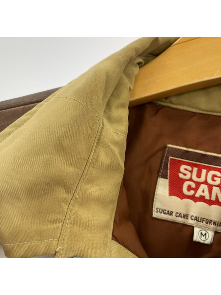 SUGAR CANE ダウンジャケット レザーヨーク