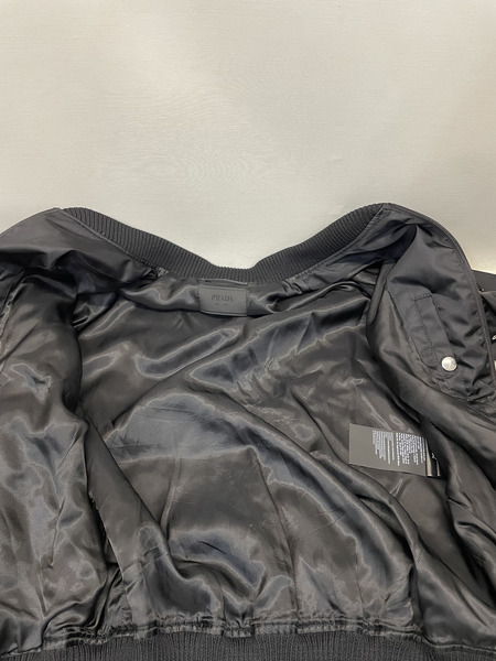 PRADA  22AW Re-Nylon PLATE LOGO BOMBER JACKET
