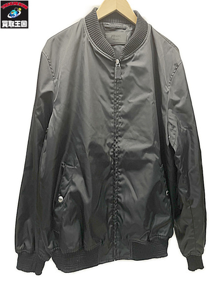 PRADA  22AW Re-Nylon PLATE LOGO BOMBER JACKET