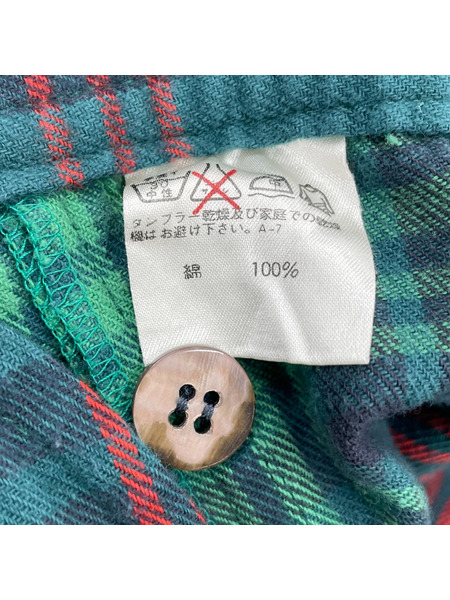 I.S. ISSEY MIYAKE  ネルシャツ 9/グルカパンツ 7 セットアップ グリーン
