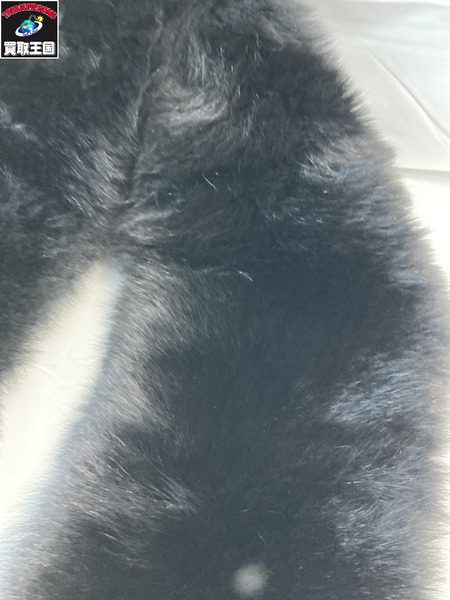 FENDI ロゴフォックスファーマフラー フェンディ ブラック