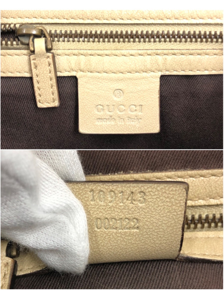 GUCCI GGキャンバス ハンドバッグ ベージュ 109143