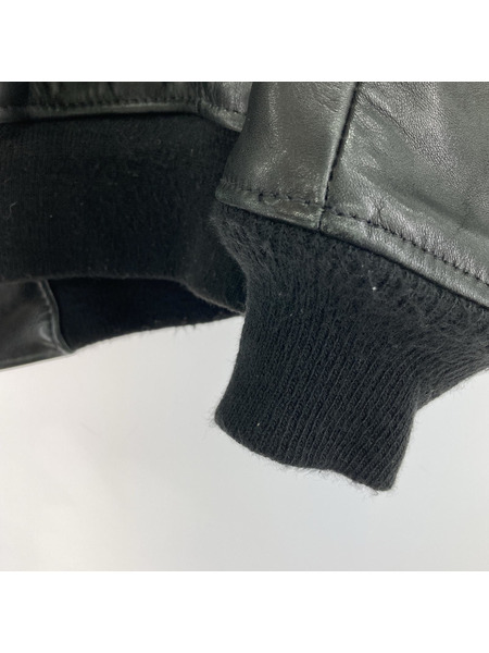AVIREX レザージャケット 牛革 USA製 レザーフライトジャケット（M）BLK[値下]